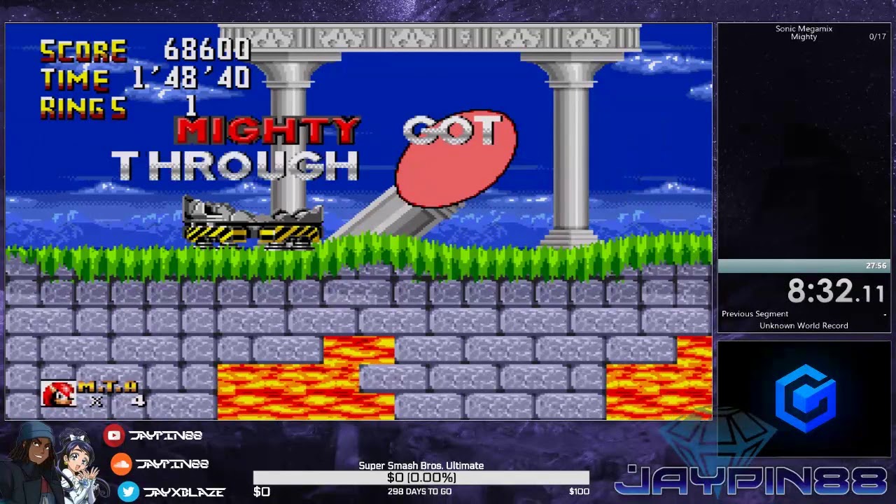 Sonic Megamix | Mighty Speedrun in 