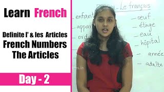 learn french day 2 definite l les articles french numbers the articles