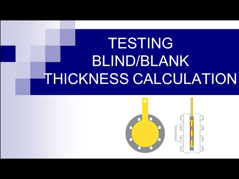 Hydrotest Blind Thickness Chart