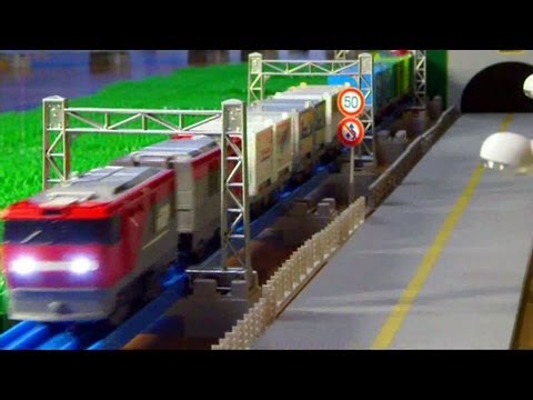 プラレール貨物列車23 【ライトつき改造EH500】Plarail Freight Trains 23