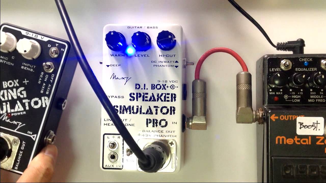 How Speaker sim. & Miking sim. difference when use w/ stompboxes ?