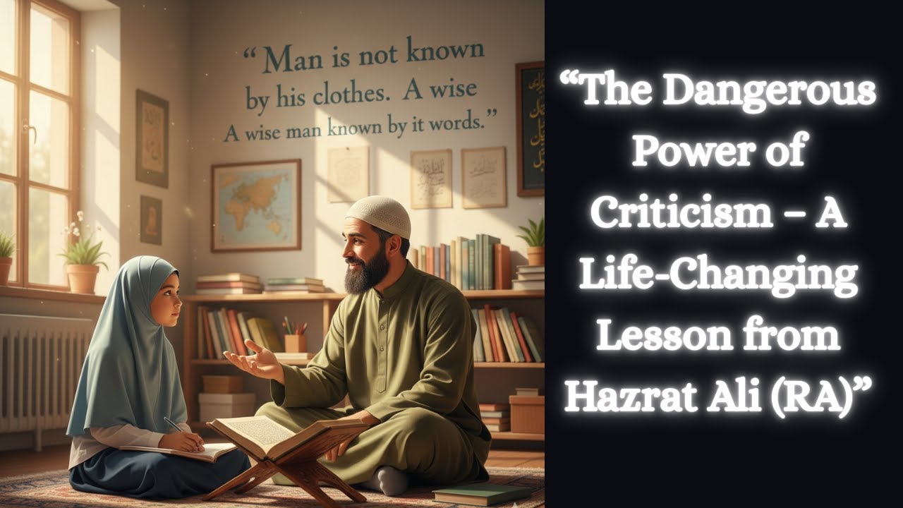 “The Dangerous Power of Criticism – A Life-Changing Lesson from Hazrat Ali (RA)”. 
