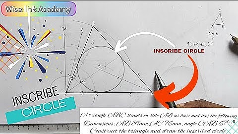 HOW TO INSCRIBE A CIRCLE IN A TRIANGLE
