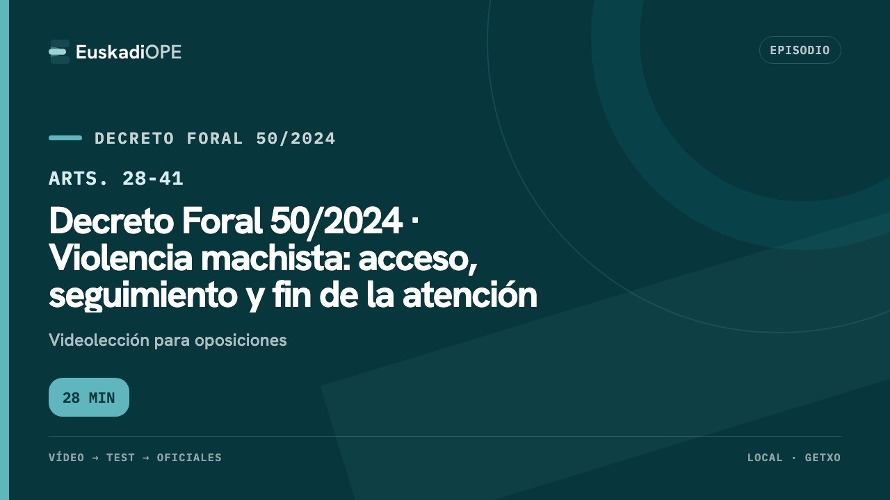 Decreto Foral 50/2024: violencia machista en Bizkaia | Artículos 28-41