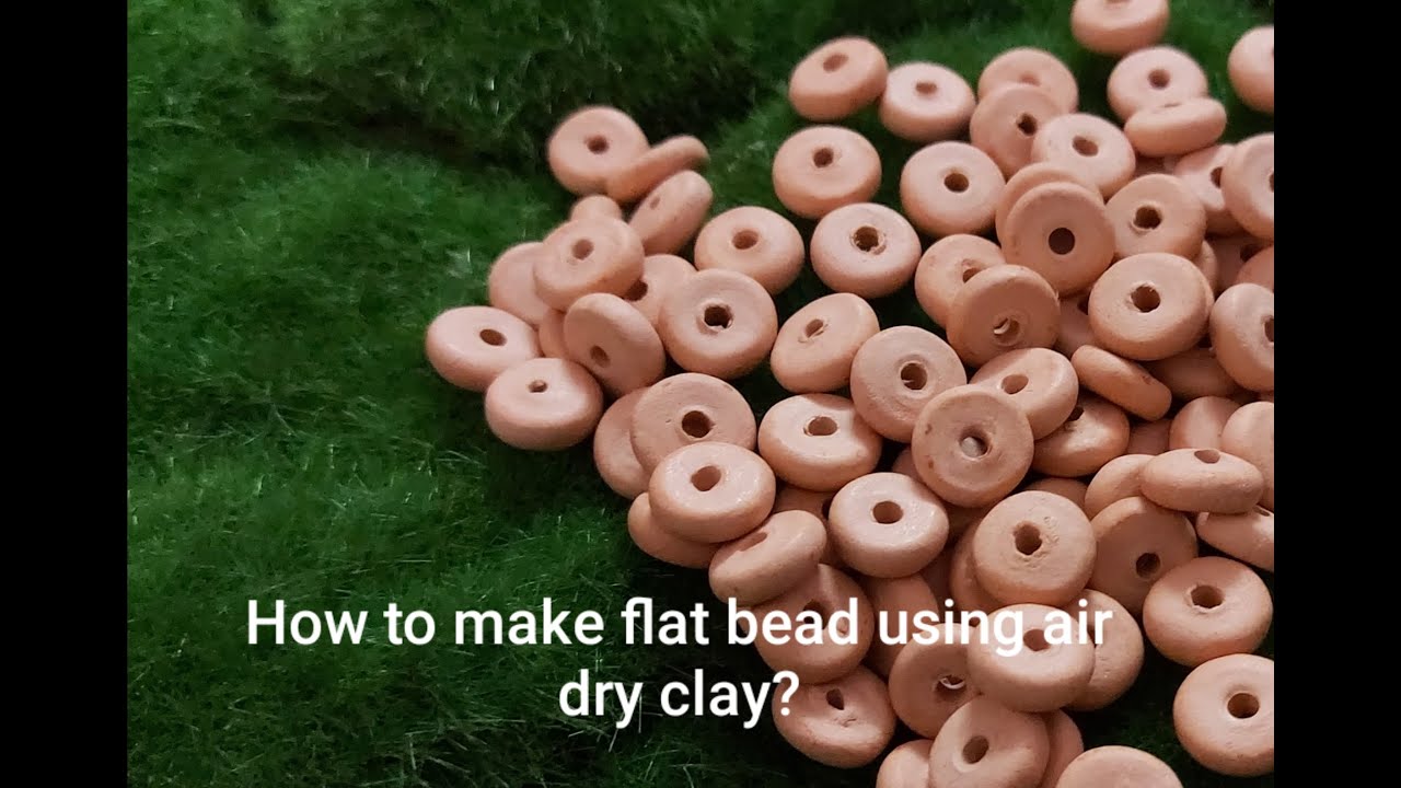 How to make flat bead using air dry clay?, Terracotta bead, linga  creations