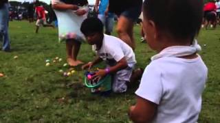 Noah's first Easter egg hunt