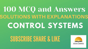 CONTROL SYSTEM MCQ |(1OO VERY IMPORTANT SOLVED CONTROL SYSTEM OBJECTIVE QUESTIONS)