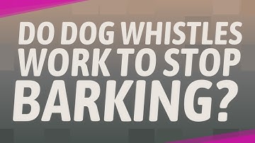Do dog whistles work to stop barking?