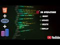 Insert Update Delete and Display operations|Html-Php-MySQL| BGNU Student