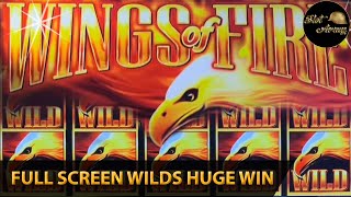 ⭐️FULL SCREEN WILDS HUGE WIN⭐️Max Bet Wings Of Fire High Risk Bonus Massive Payout Slot Machine screenshot 1