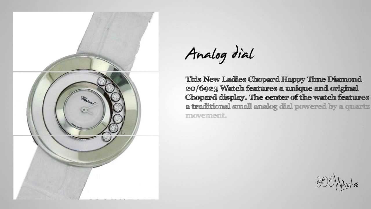 Chopard Happy Time Diamond 20 6923 18K White Gold Watch