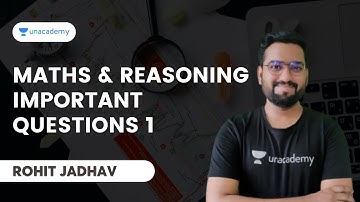 Maths & Reasoning Important Questions - 1 | Rohit Jadav | MPSC Exams