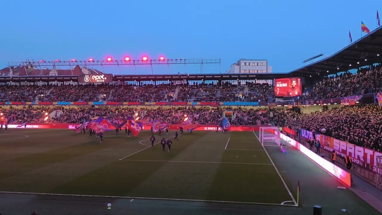 AC Sparta Praha - Baník Ostrava 28.2.2026 (5:2) - vlajkonoši Sparty a sestava ACS