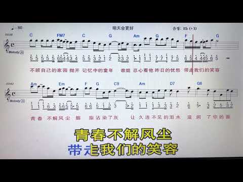￼明天會更好￼（降E調樂器用）