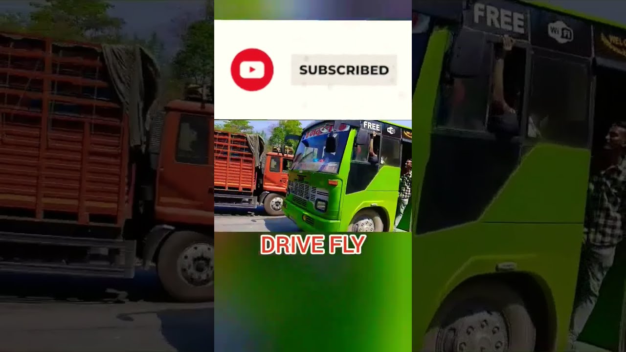 High Speed Deluxe Long Route Night Bus On Bend Road Highway 