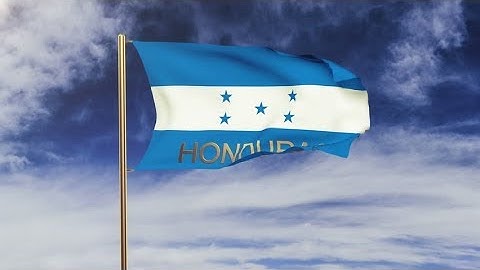 4K Honduras flag with title waving in the wind. Looping sun rises style. Animation loop Stock video