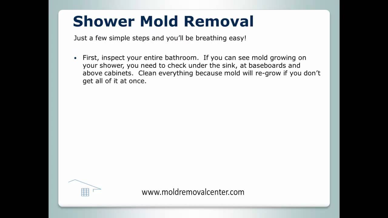 Shower Mold Removal YouTube