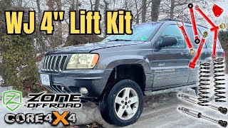 Jeep WJ 4" Lift Kit Install | Zone Off-Road + Core 4x4 2001 Jeep Wj Lift Kit