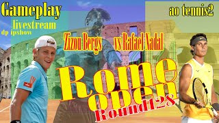 Zizou Bergs    vs Rafael Nadal  🏆 ⚽ Rome Open (05/09/2024) 🎮 gameplay AO 2