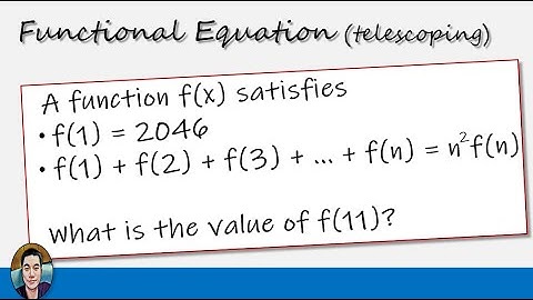 Functional equation: a simple example