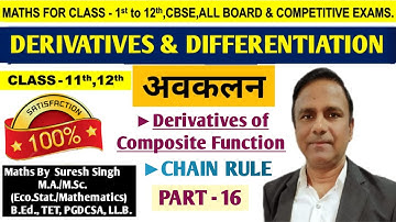 Derivatives & differentiation || Composite Function, Chain rule || MathWala ShriSADGURUclasses