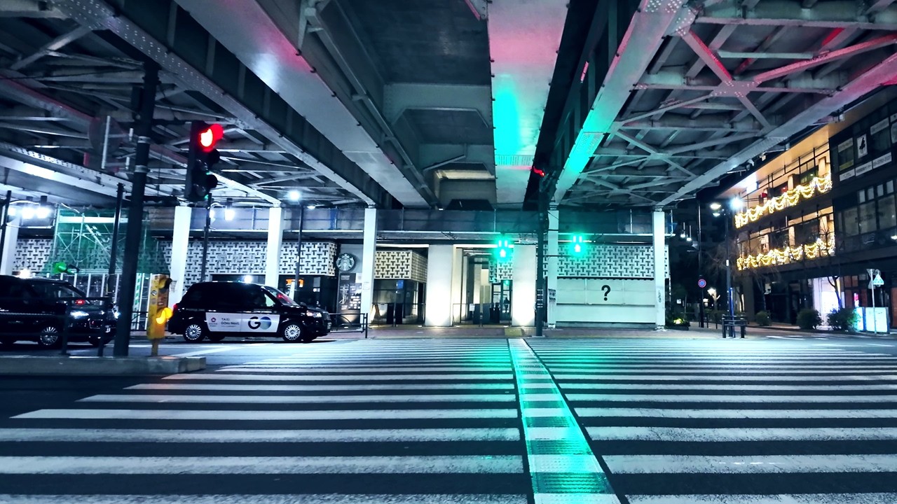 Late Night Walk from Nakameguro Station to Ebisu Station / Tokyo