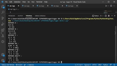 [Python] Pemograman operasi matriks dengan NUMPY