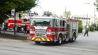 Lancaster City: Engine 64-3 Leaving 9/11 Memorial Stair Climb At Penn Medicine Park. 