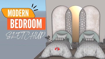 Modern slaapkamerontwerp in SketchUp – Volledige 3D-modellering tutorial