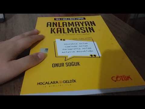 Anlamayan Kalmasın! Çözüm Yayınları Onur Soğuk Hoca