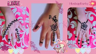 رسمة حنه سهله جدا وشيكA very easy henna drawing, step by step आसान मेंहदी ड्राइंग, स्टेप बाय स्टेप