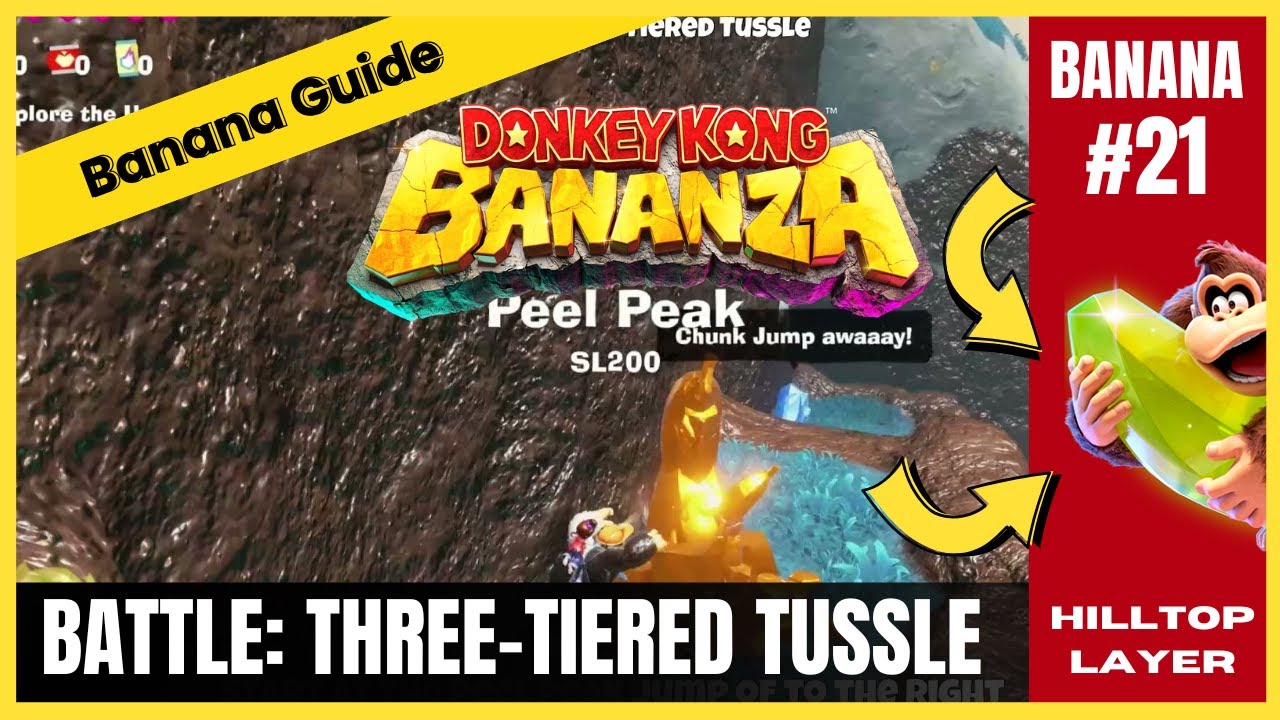 Donkey Kong Bananza | Banana # 21 | Hilltop Layer | Battle: Three-Tiered Tussle