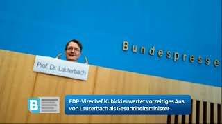 FDP-Vizechef Kubicki erwartet vorzeitiges Aus von Lauterbach als Gesundheitsminister