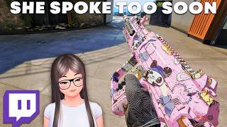 Girl VTuber Streamer said she'd CLIP me then gets Slammed by my MAX Recoil Gun