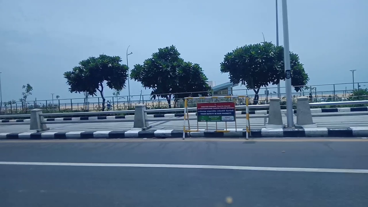 Chennai marina beach road travel