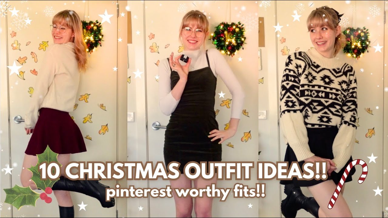 WHAT TO WEAR ON CHRISTMAS DAY!! 🎅 🤍 (10 christmas-y outfit ideas) || VLOGMAS DAY 20