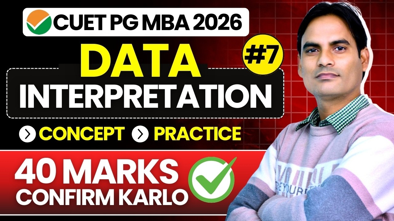 📈🔥 DI from Zero Level Class 07 || Data Interpretation for CUET PG MBA ...