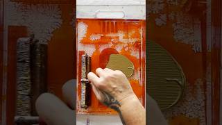 This printmaking technique is absolutely mesmerizing #art #gelliprinting