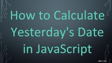 How to Calculate Yesterday