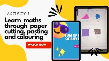 Activity on sum of exterior angles of any polygon is 360° | std 8 maths colourful activity.