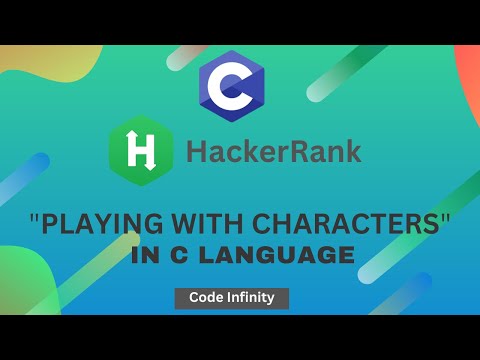 "Playing with characters" in C in Hindi -2 | HackerRank C Solutions#clanguageinhindi  #hackerrank