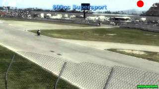 The screaming sound of the 600cc sportbikes on the RaceTrack