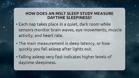 How Does An MSLT Sleep Study Measure Daytime Sleepiness? - Sleep Apnea Support Network