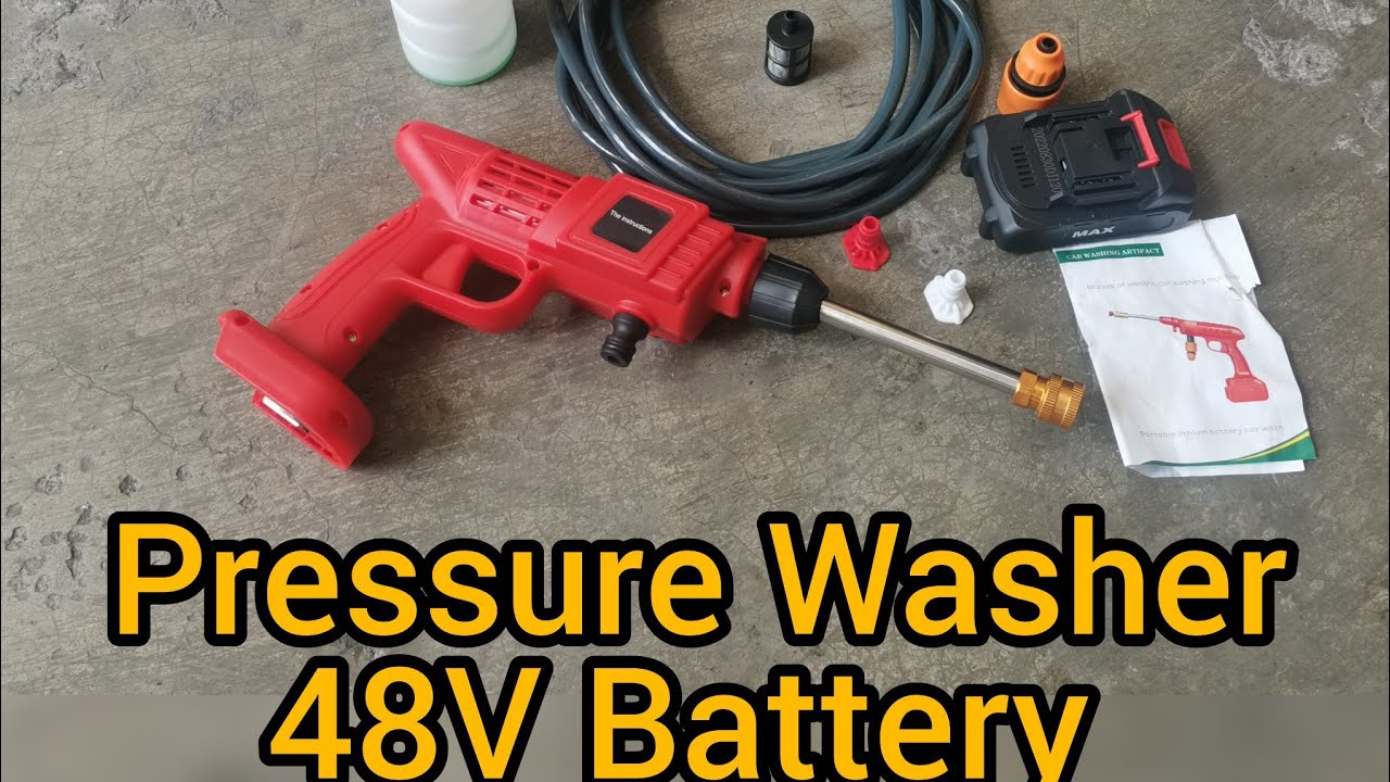 600W 12v 48V Cordless High Pressure Car Wash Water Spray Gun