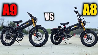 2025 Aniioki A9 VS A8 Pro Max Dual Motor Ebike Top Speed and Acceleration Test!
