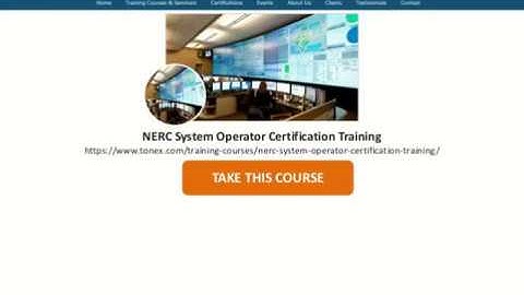 NERC System Operator Certification Training | Tonex.Com