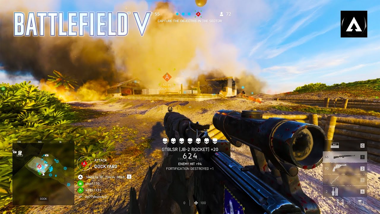 Battlefield 5: Attacking Wake Island Gameplay (No Commentary)