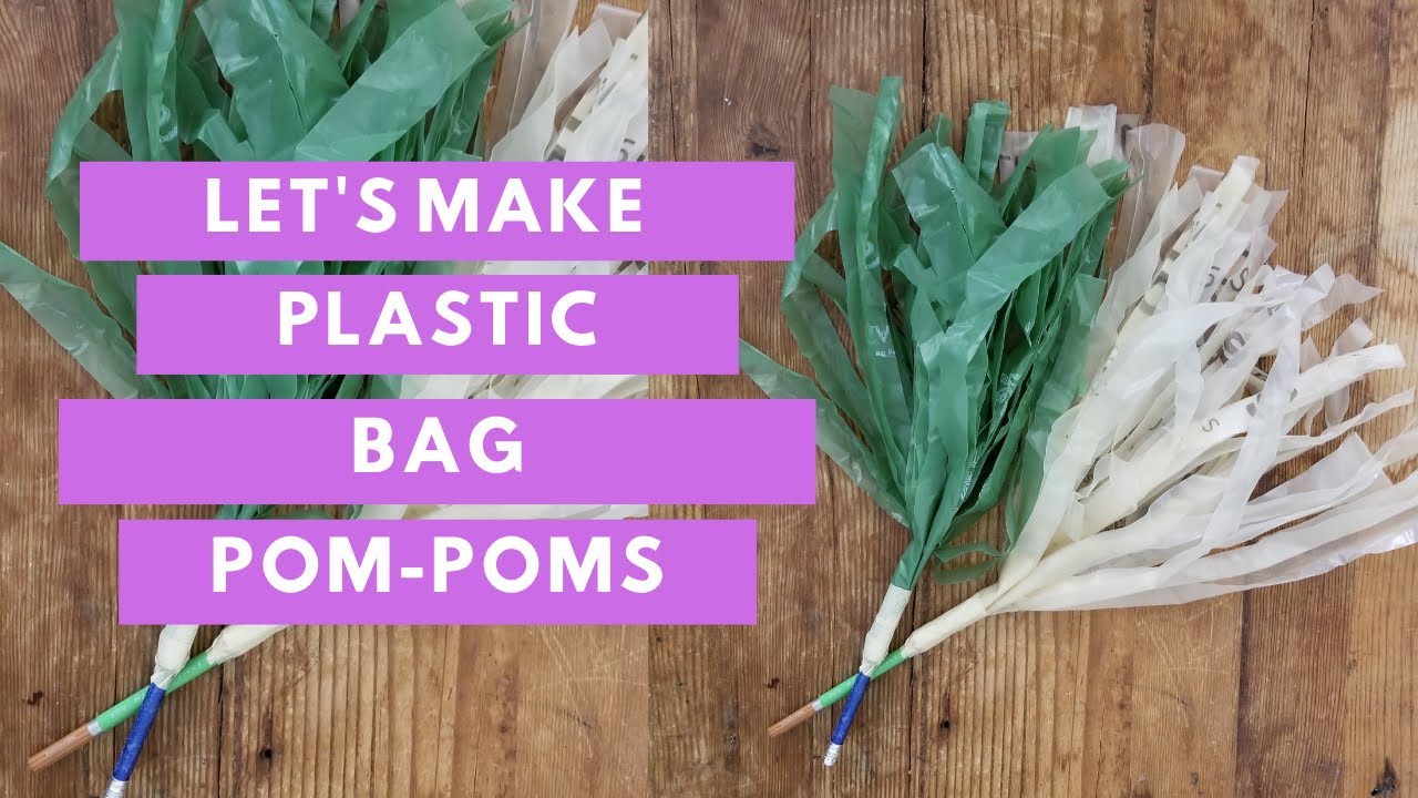 DIY Upcycled Plastic Bag Pom Poms! - creative jewish mom