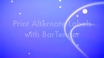 How to print alternate labels with BarTender