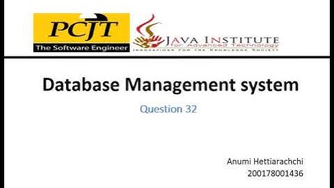 32. Database Management System Task 32